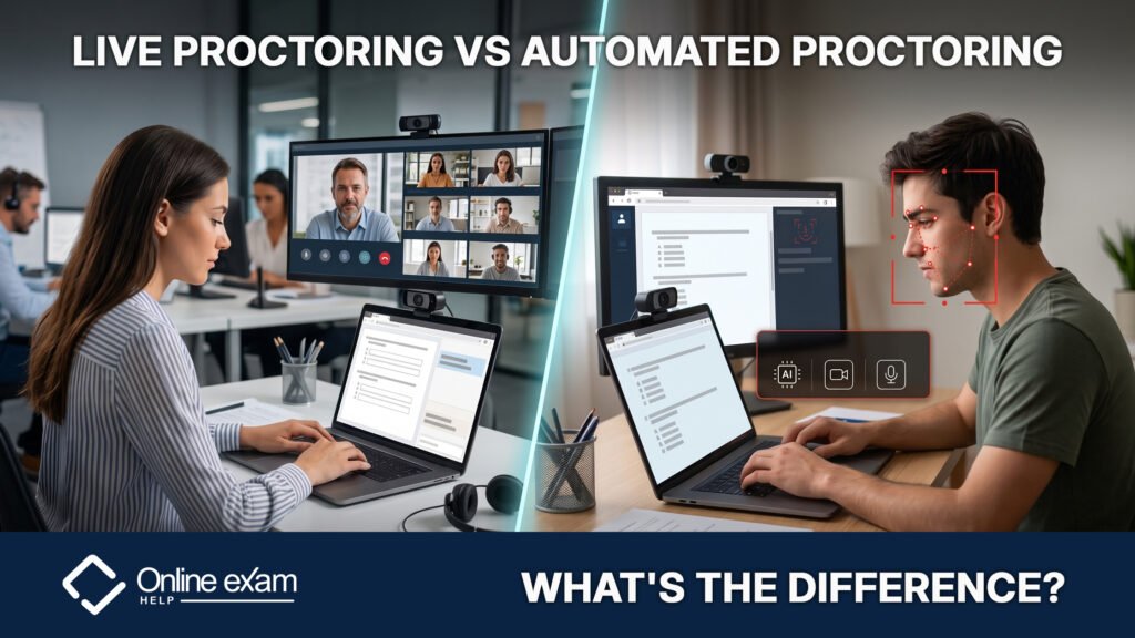 live proctoring vs automated proctoring